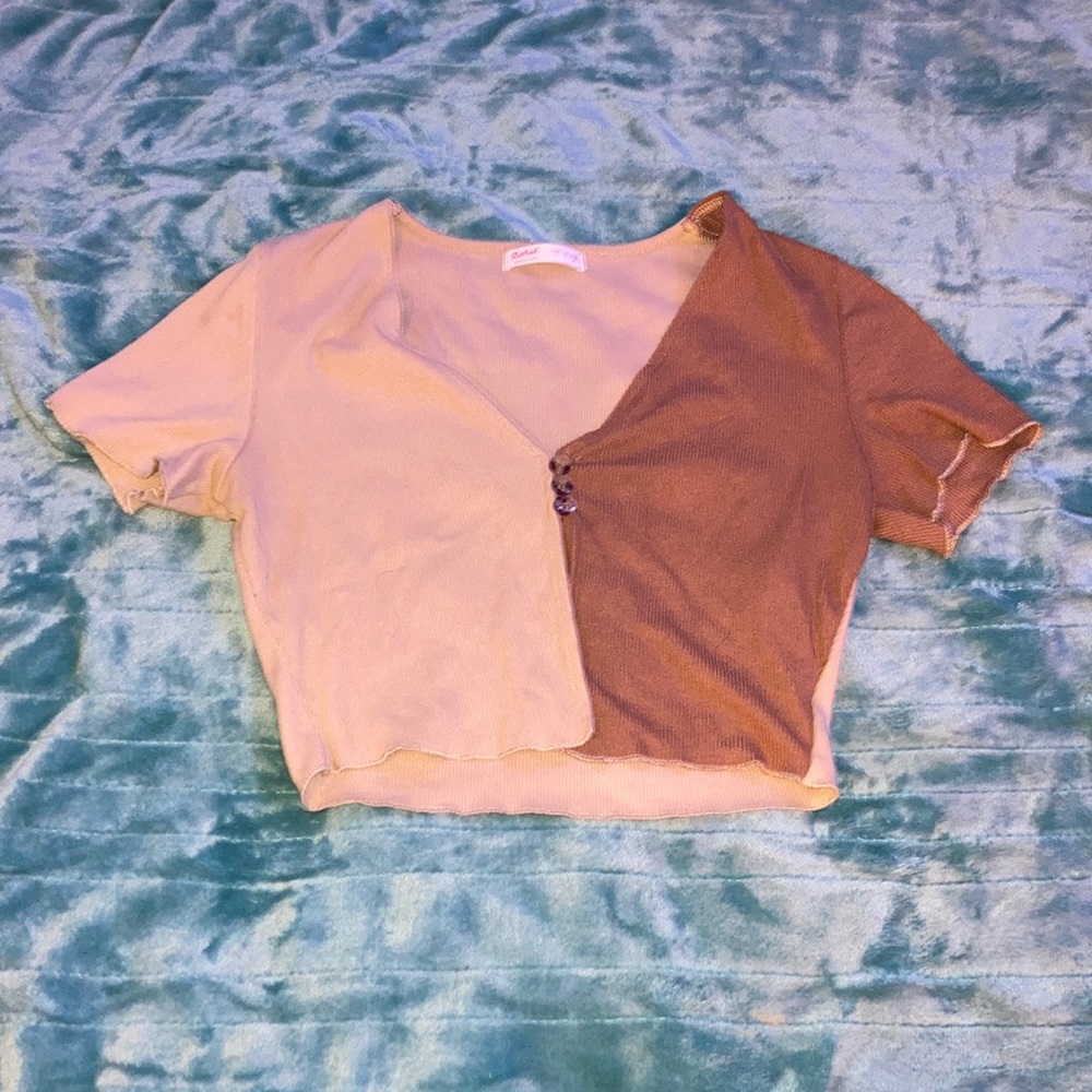 neutral colored crop top